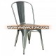 Vintage retro metal patio stacking dinning dinner chair / french cheap vintage dining metal stackable cafe chair