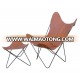 BKF folding chair metal butterfly chair with solid steel frames