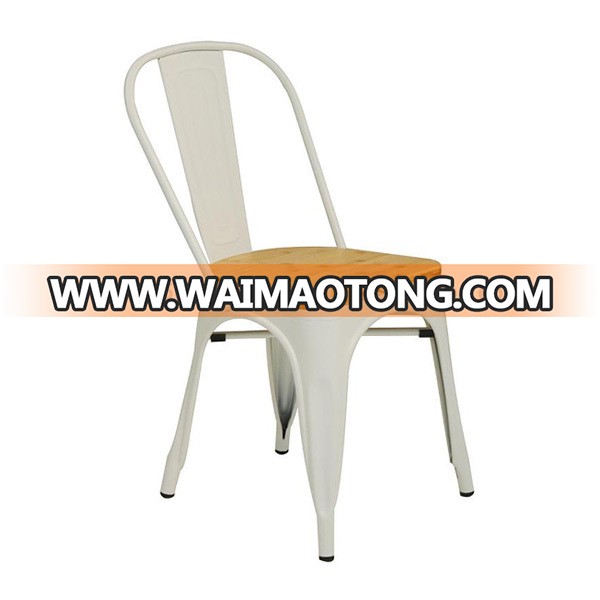 High Quality Retro vintage Metal Chair with wooden seat